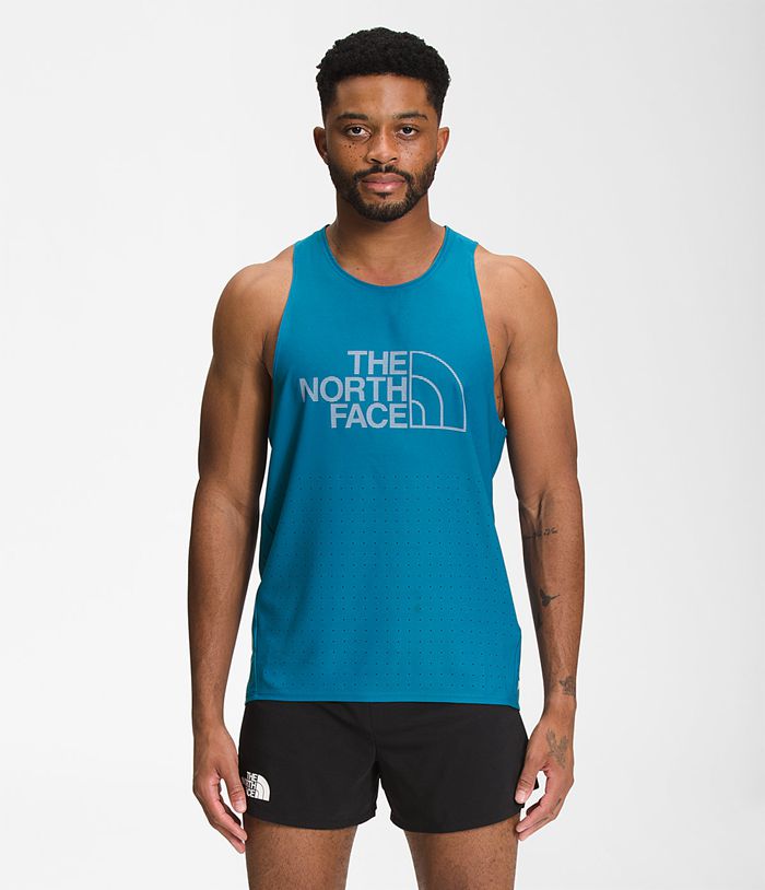 Camiseta The North Face Hombre Flight Weightless Tank - Colombia ATKXIL312 - Azules